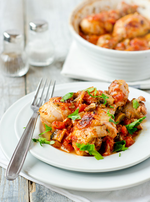 Chicken Legs Recipe Healthy
 Healthy Chicken Drumsticks with Tomatoes and Mushrooms