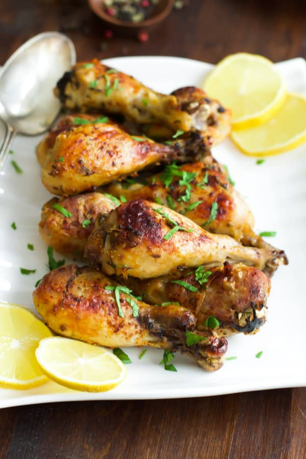 Chicken Legs Recipe Healthy
 Roasted Lemon Chicken Leg Recipe Primavera Kitchen