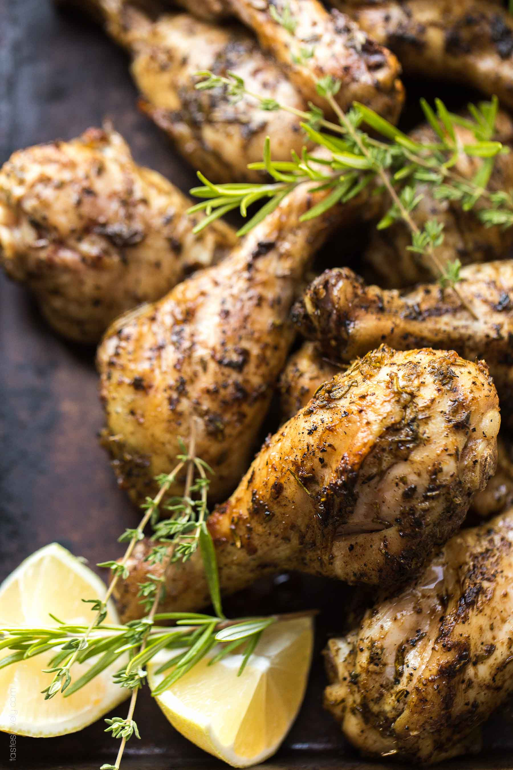 Chicken Legs Recipe Healthy
 Grilled Lemon Herb Chicken Drumsticks Paleo Whole30