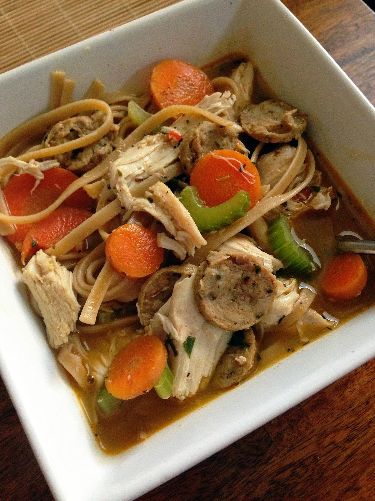 Chicken Noodle Soup Healthy
 taylor made clean & healthy spicy cajun chicken noodle soup