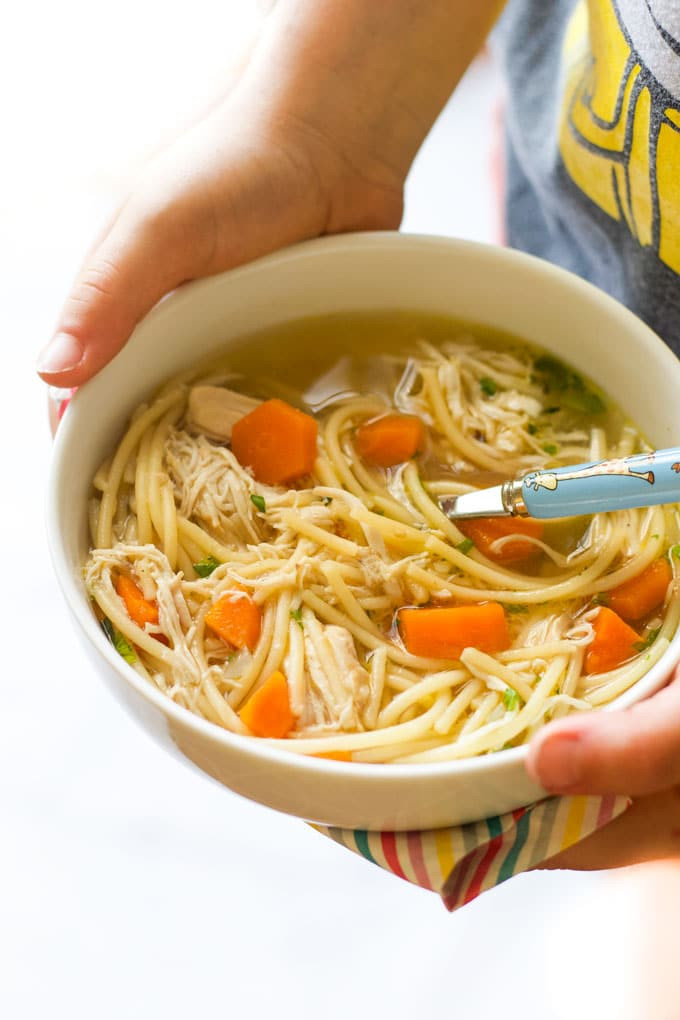 Chicken Noodle Soup Healthy
 Slow Cooker Chicken Noodle Soup Healthy Little Foo s