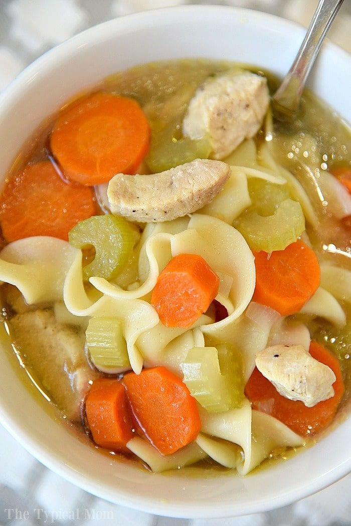 Chicken Noodle Soup Recipe Healthy
 5 Minute Instant Pot Chicken Noodle Soup Pressure Cooker