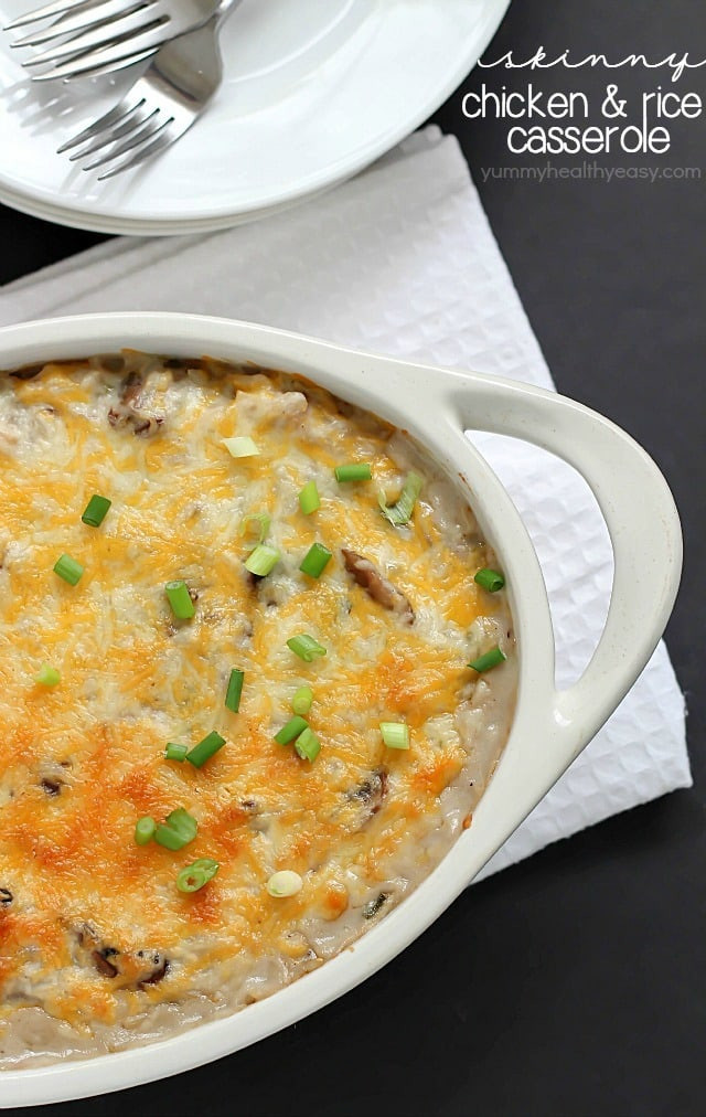 Chicken Rice Casserole Healthy
 Skinny Chicken and Rice Casserole Yummy Healthy Easy