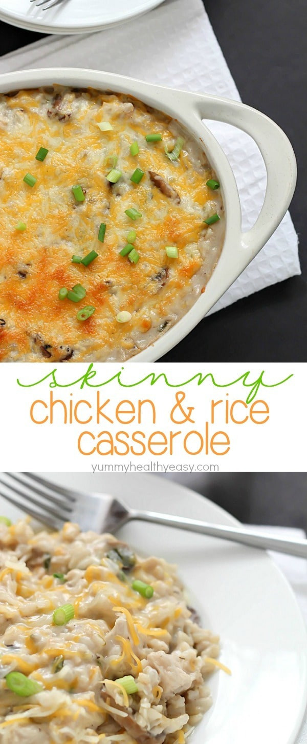 Chicken Rice Casserole Healthy
 Skinny Chicken and Rice Casserole Yummy Healthy Easy