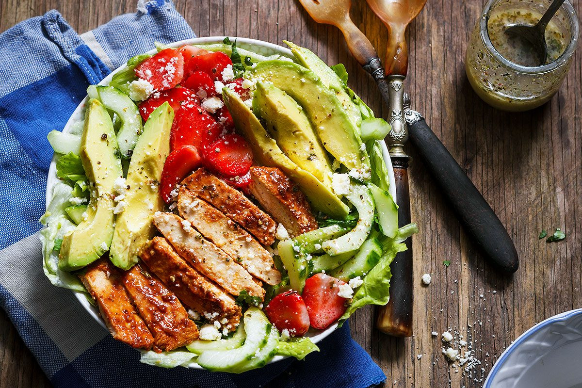 Chicken Salad Healthy
 Grilled Chicken Salad Recipe with Avocado – strawberries