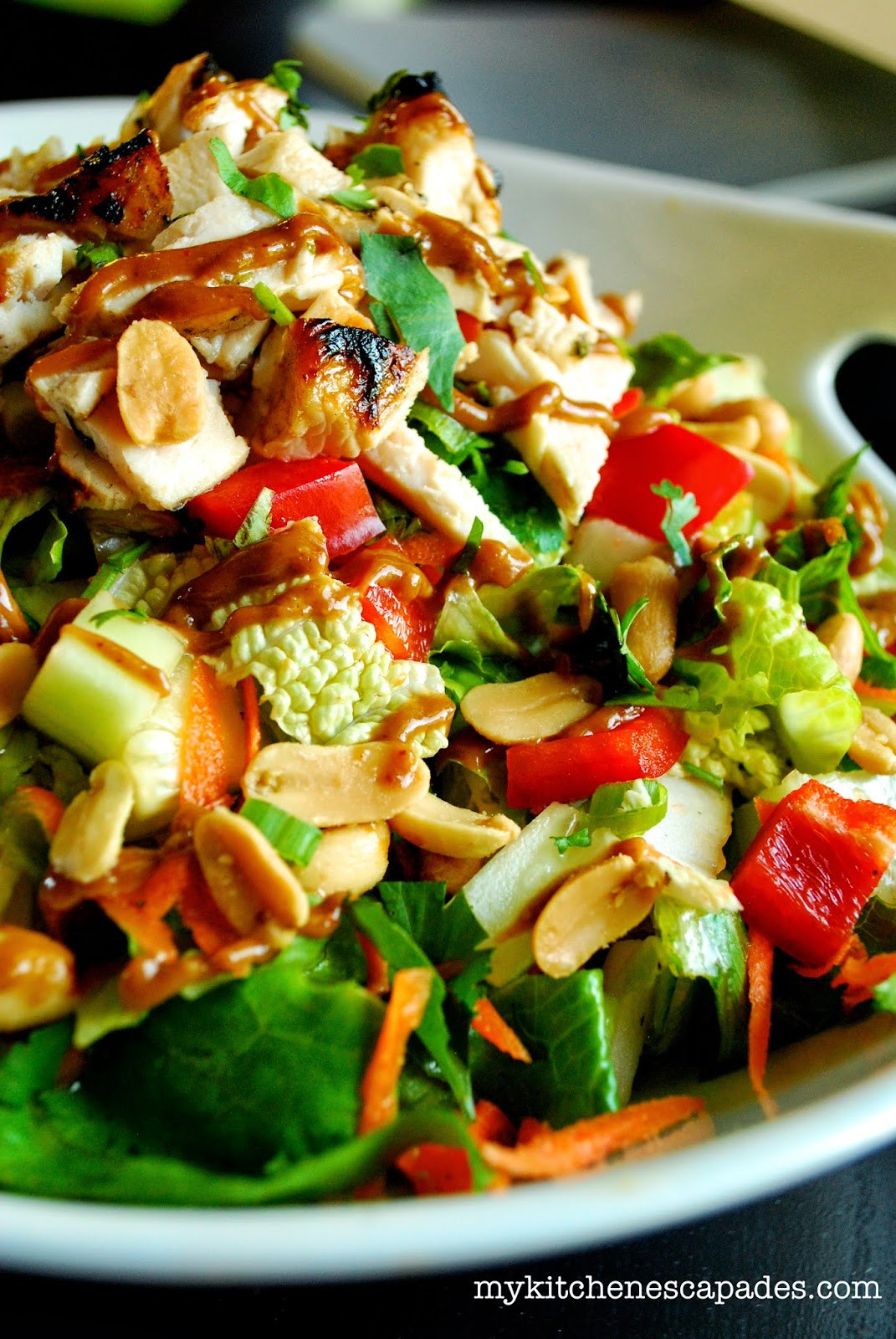 Chicken Salads Healthy
 Healthy Thai Chicken Salad with Spicy Thai Peanut Sauce