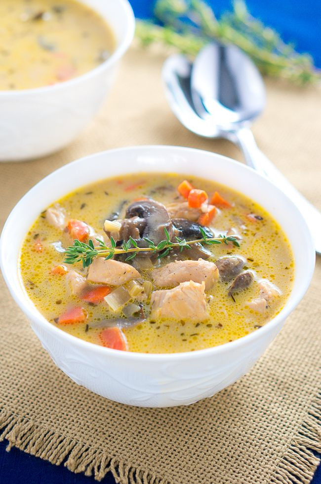 Chicken Soup Healthy
 Creamy Chicken and Mushroom Soup