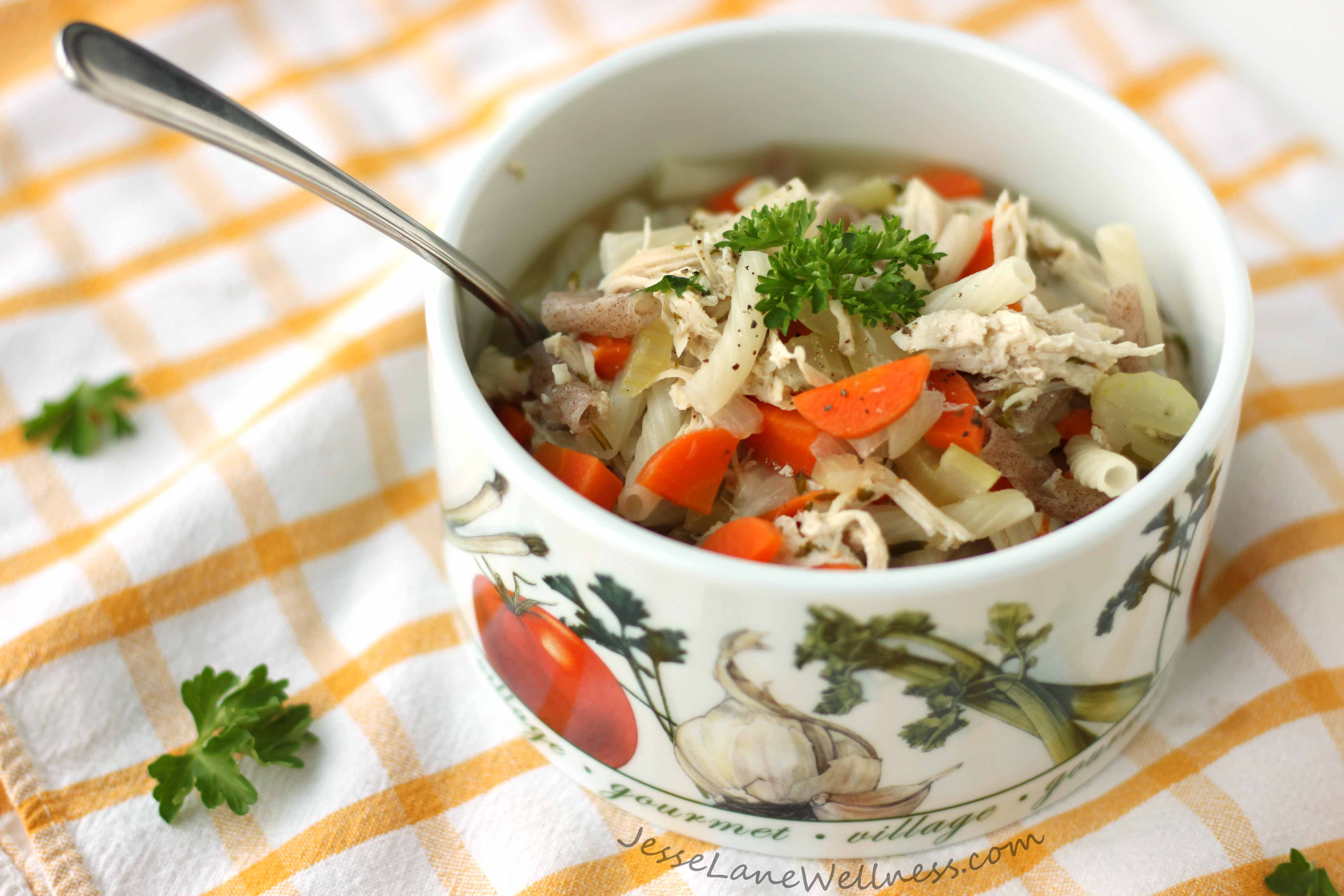Chicken Soup Recipe Healthy
 Healthy Chicken Noodle Soup Recipe by Jesse Lane Wellness