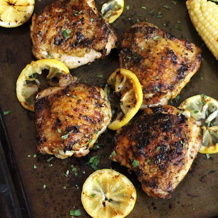 Chicken Thighs Healthy
 Lemon and Oregano Grilled Chicken Thigh Recipe