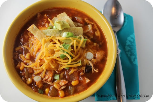 Chicken Tortilla Soup Crock Pot Healthy
 Healthy Crock Pot Chicken Tortilla Soup Yummy Healthy Easy