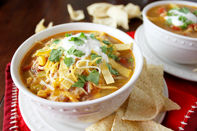 Chicken Tortilla Soup Healthy
 Crockpot Chicken Tortilla Soup