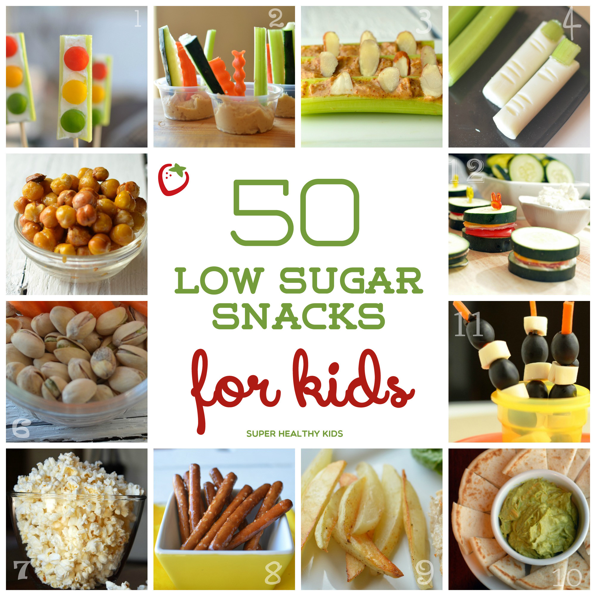 Childrens Healthy Snacks
 50 Low Sugar Snacks for Kids