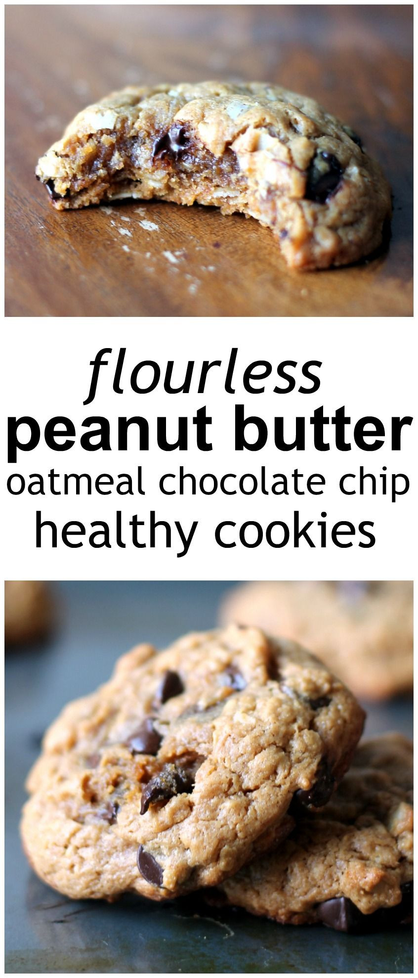 Choc Chip Oatmeal Cookies Healthy
 Peanut Butter Oatmeal Chocolate Chip Cookies flourless
