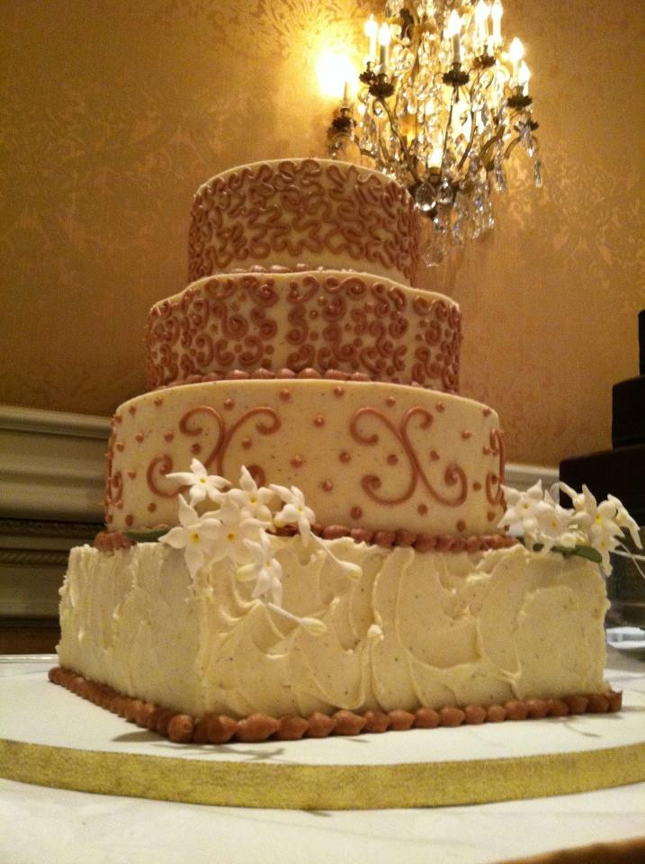 Chocolate And Vanilla Wedding Cakes
 Chocolate and vanilla bean swirl wedding cake by