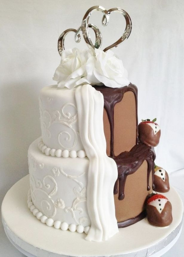 Chocolate And Vanilla Wedding Cakes
 Chocolate And Vanilla Wedding Cake