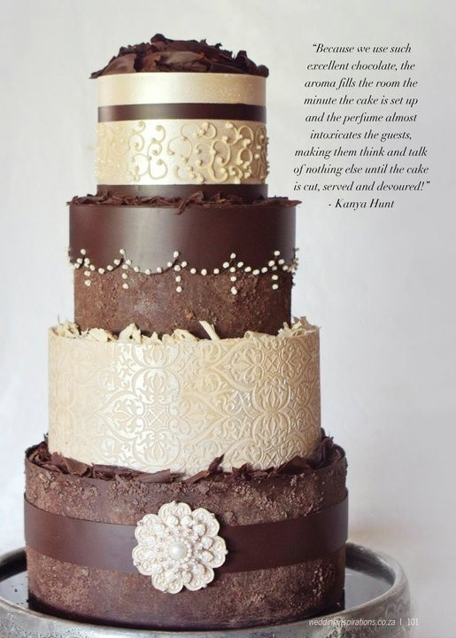 Chocolate And White Wedding Cake
 Chocolate Elegance – Cake Geek Magazine