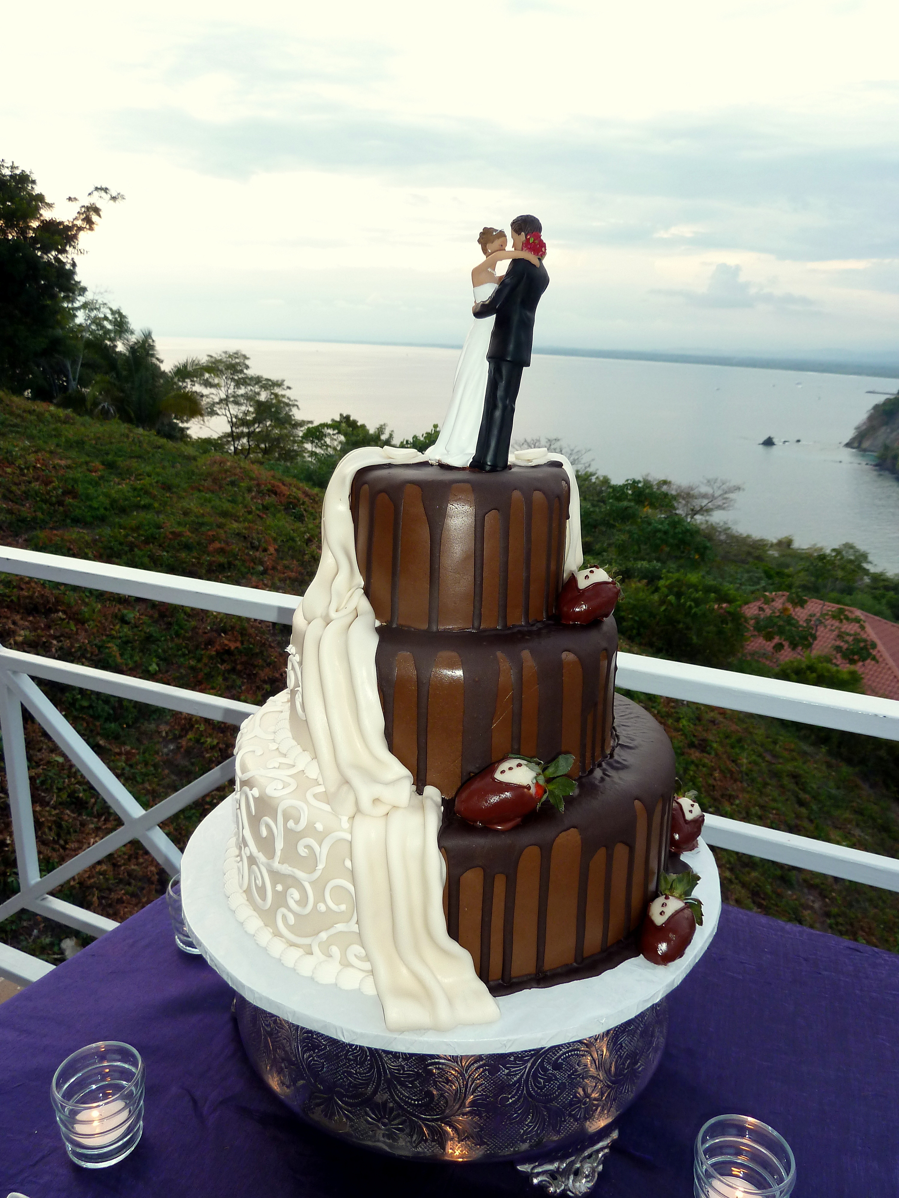 Chocolate And White Wedding Cake
 Costa Rica Wedding Cakes different designs