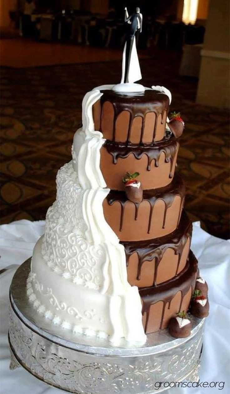 Chocolate And White Wedding Cakes
 grooms cake wedding cake bo 1755×3009