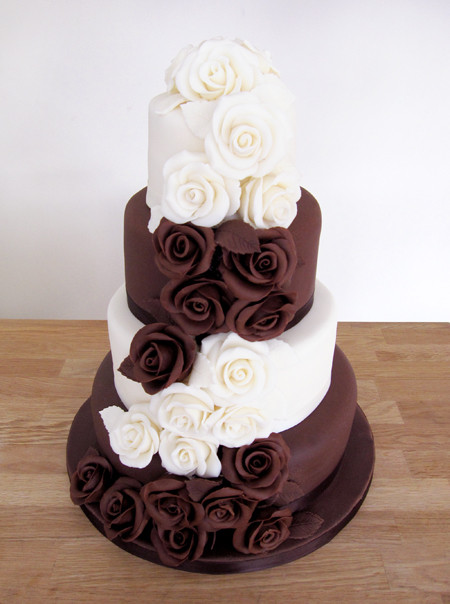 Chocolate And White Wedding Cakes
 Wedding Cakes The Cakery Leamington Spa