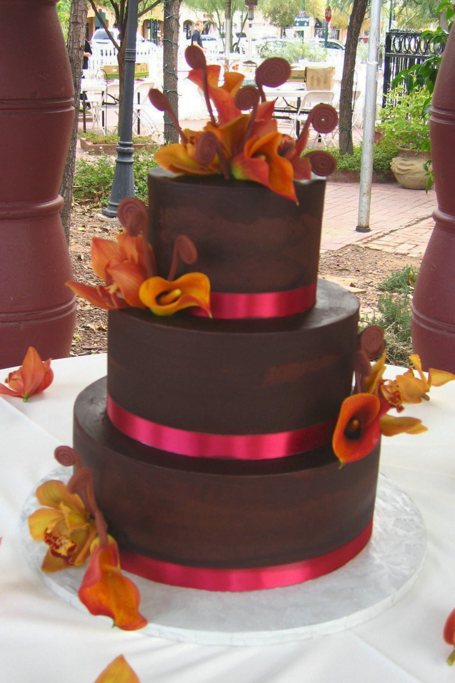 Chocolate Buttercream Wedding Cakes
 Chocolate Buttercream Wedding Cake CakeCentral