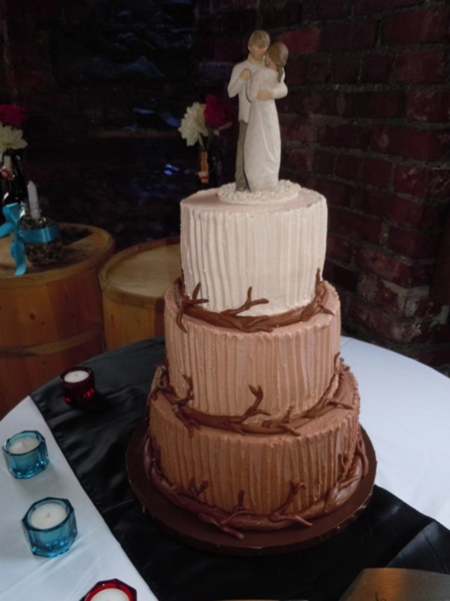 Chocolate Buttercream Wedding Cakes
 Graduating Chocolate Buttercream Wedding Cake