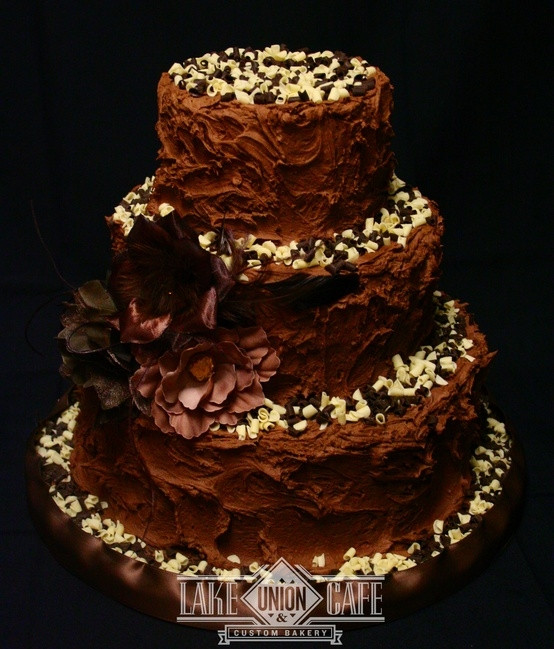 Chocolate Buttercream Wedding Cakes
 Chocolate wedding cake I was told to make a cake that