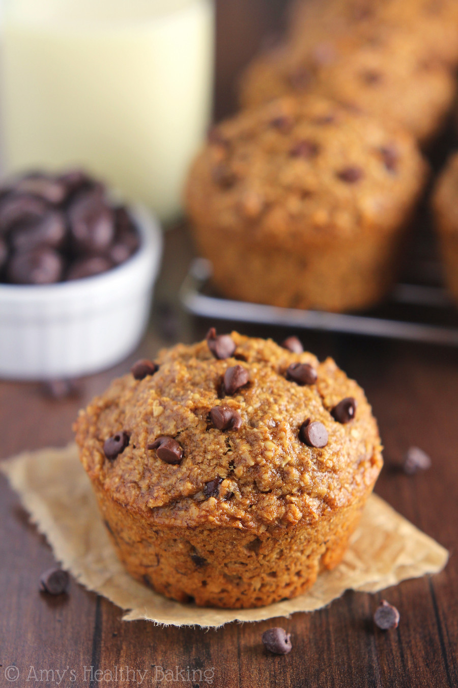 Chocolate Chip Muffins Healthy
 Chocolate Chip Banana Bran Muffins