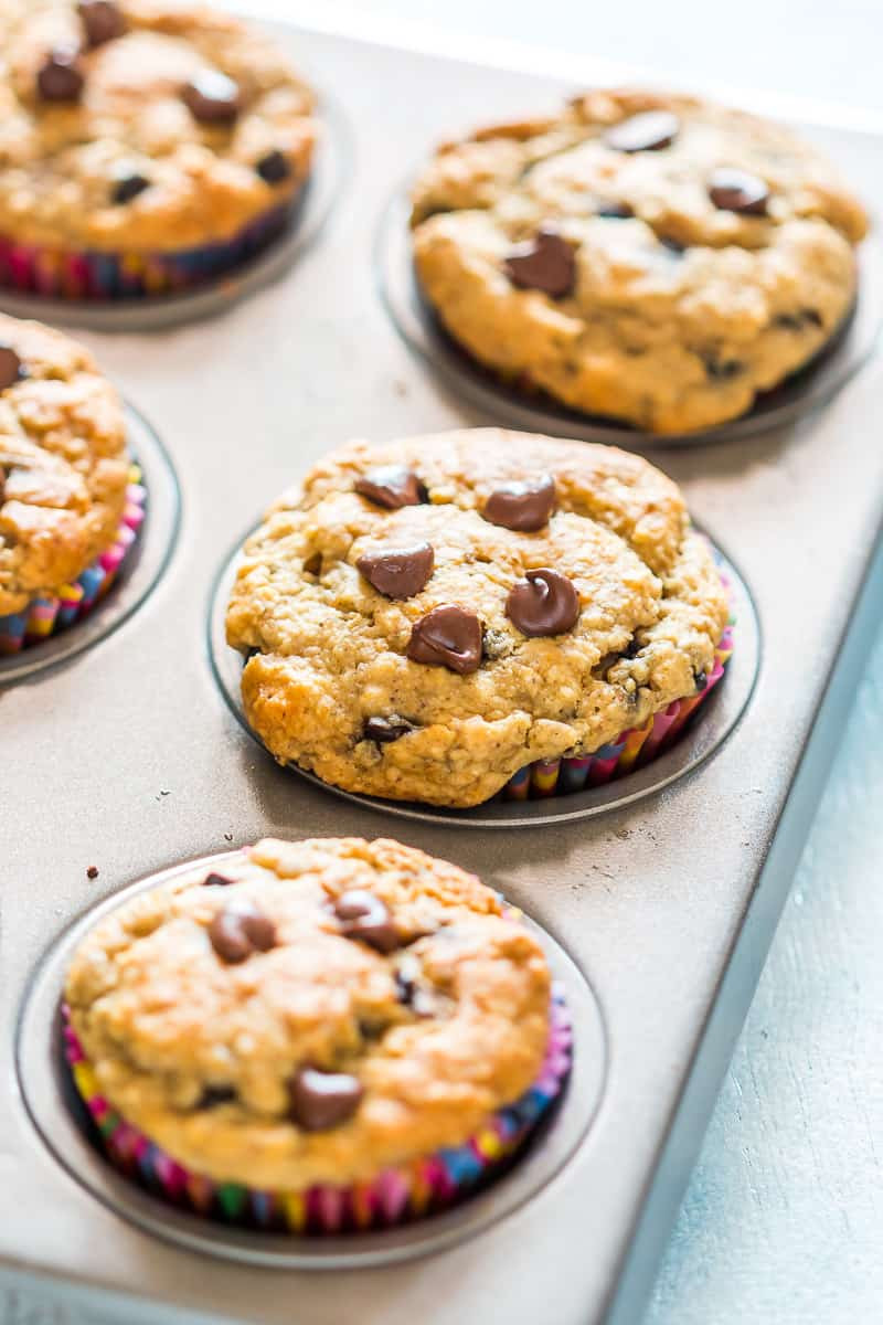 Chocolate Chip Muffins Healthy
 Healthy Oatmeal Banana Chocolate Chip Muffins