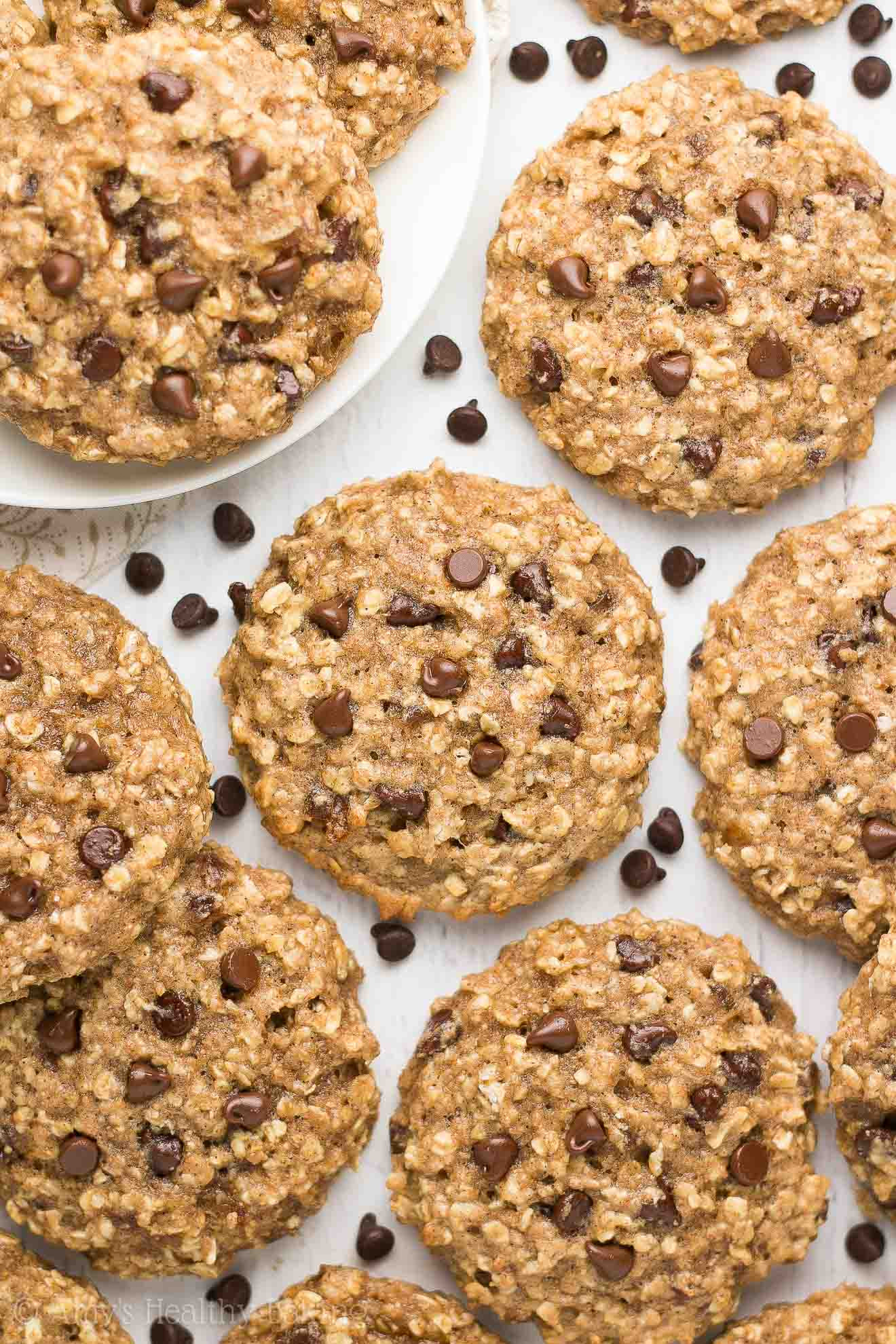 Chocolate Chip Oatmeal Cookies Healthy
 Healthy Caramel Chocolate Chip Oatmeal Cookies
