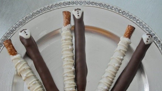 Chocolate Covered Pretzels Wedding Favor
 Custom listing for Christina by FrosttheCake on Etsy