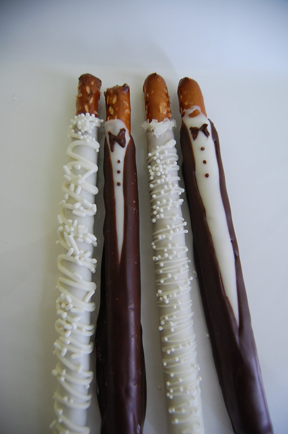 Chocolate Covered Pretzels Wedding Favor Best 20 Bride and Groom Chocolate Covered Pretzel Rods Wedding Favors