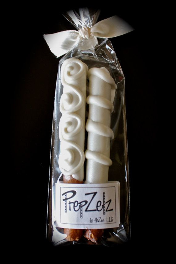 Chocolate Covered Pretzels Wedding Favors
 Wedding Mini Chocolate Covered Pretzel Rod Favor 8 by