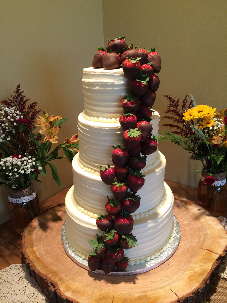 Chocolate Covered Strawberries Wedding Cakes
 Cascading Chocolate Covered Strawberries Wedding Cake