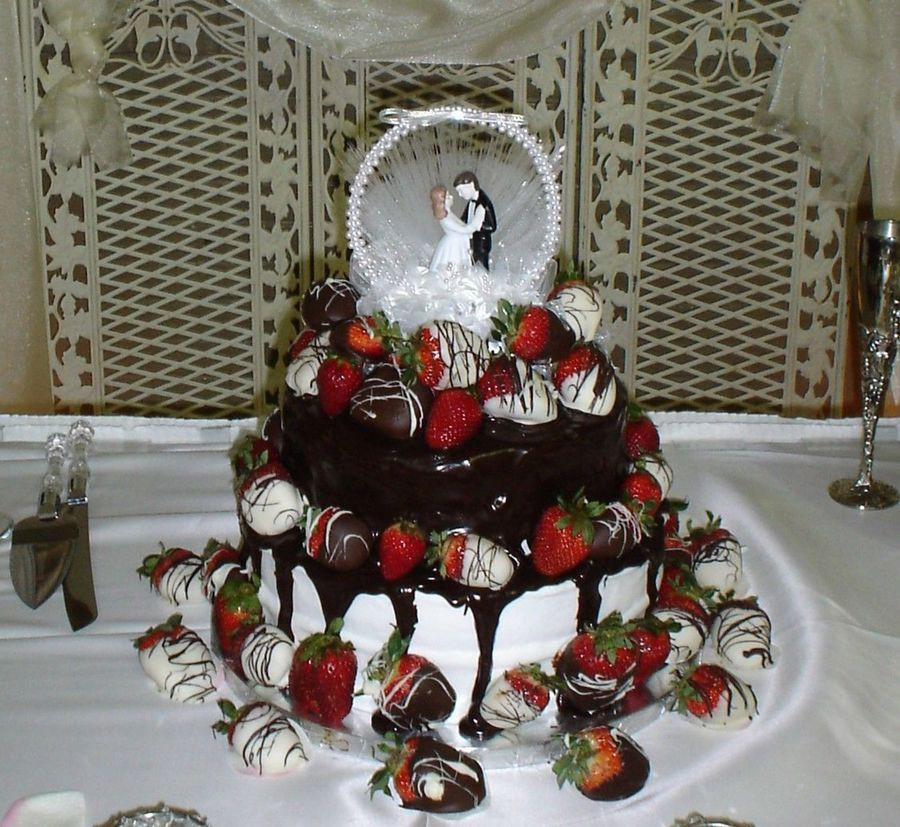 Chocolate Covered Strawberries Wedding Cakes
 Chocolate Covered Strawberry Wedding Cake CakeCentral