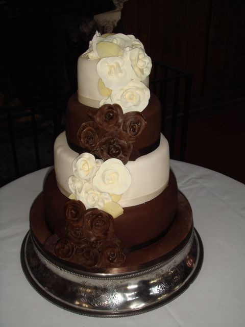 Chocolate Frosted Wedding Cakes
 54 best images about Wedding Cakes on Pinterest