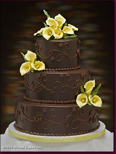 Chocolate Frosted Wedding Cakes
 17 Best images about wedding cakes on Pinterest