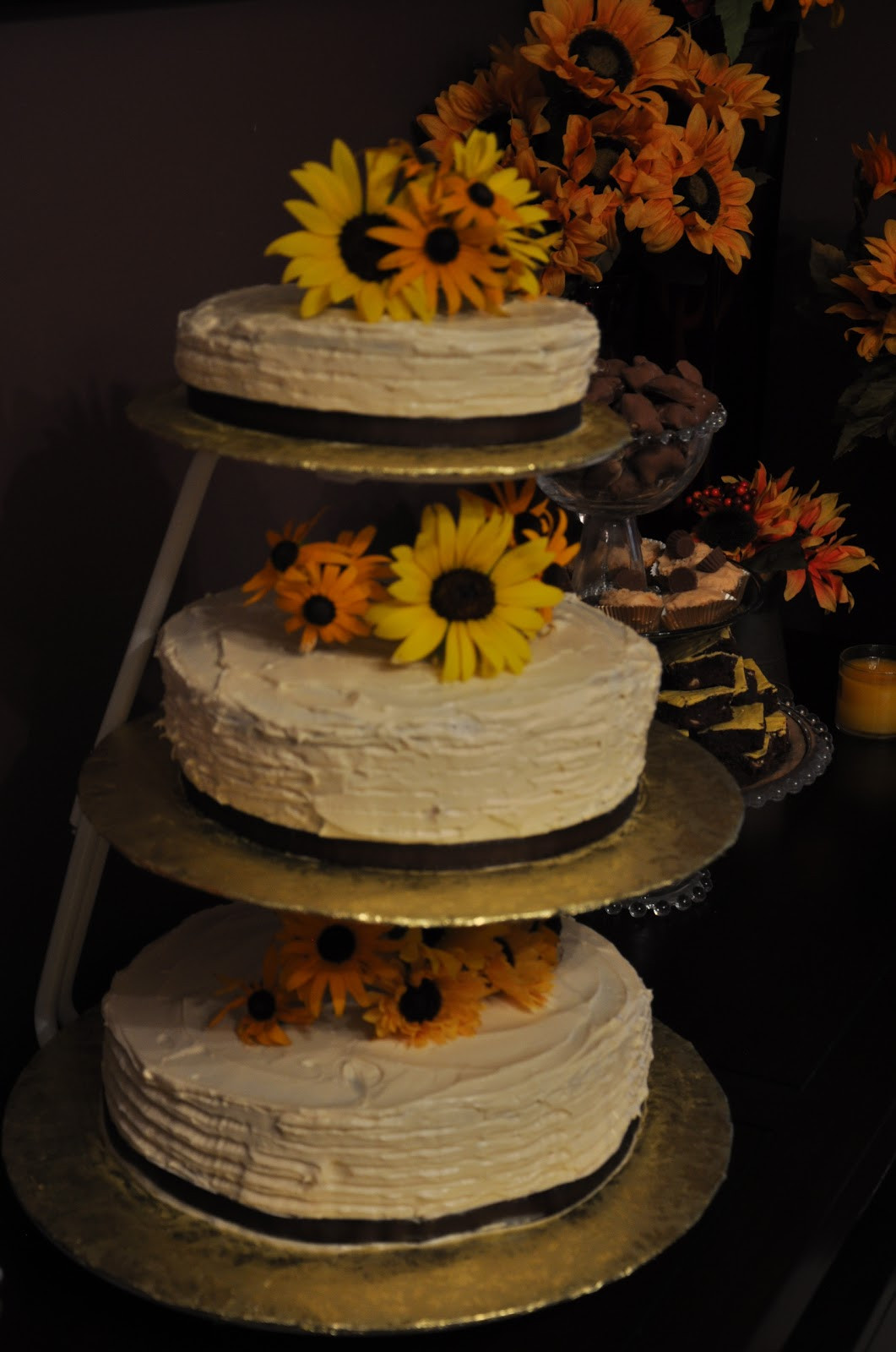 Chocolate Frosting Wedding Cakes
 Cooking and Entertaining with Leah Champagne Wedding Cake