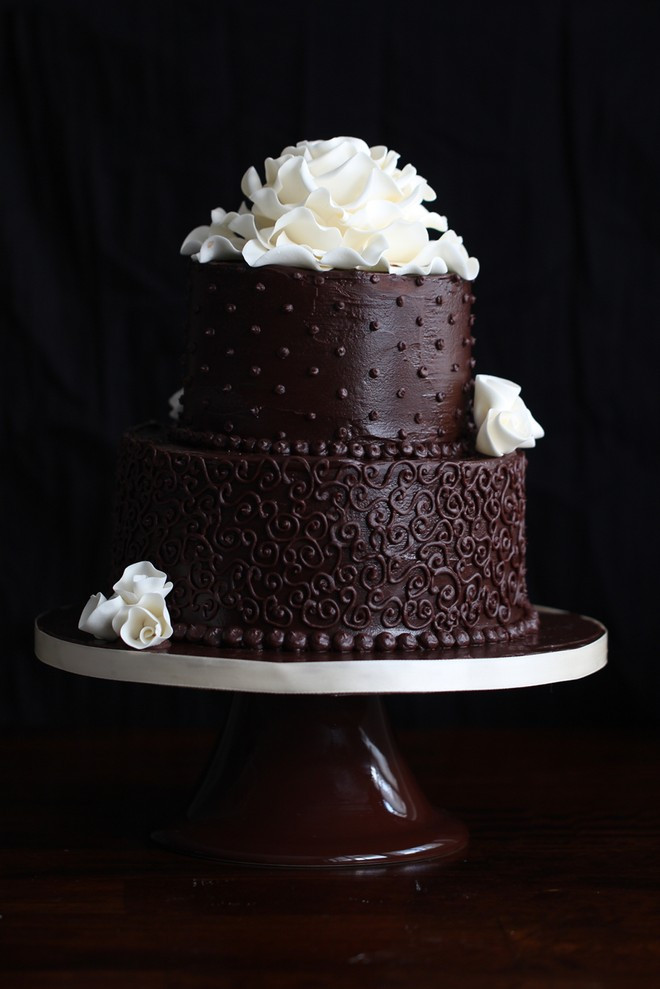 Chocolate Ganache Wedding Cakes
 Chocolate Wedding Cake