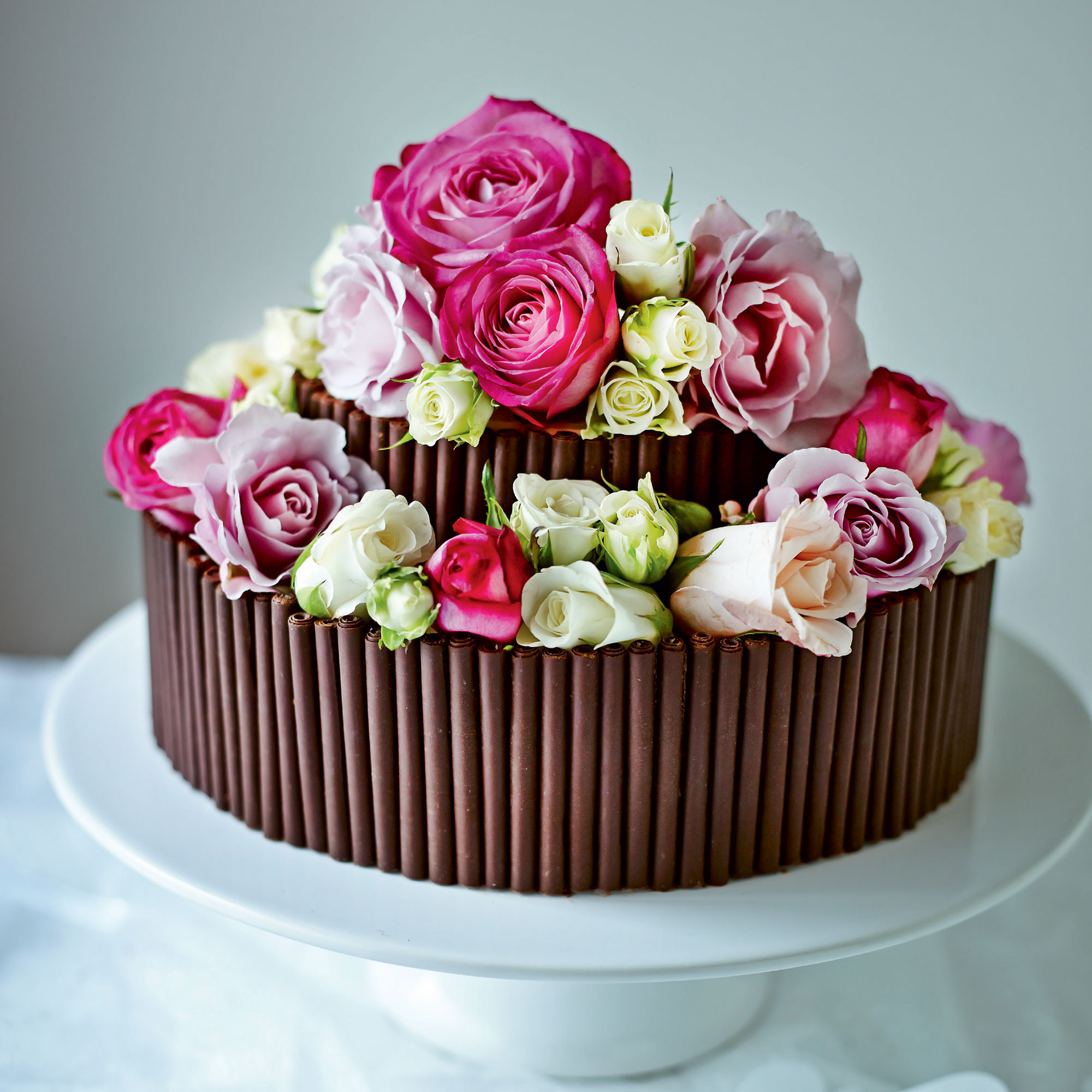Chocolate Wedding Cake Recipe
 Jo Wheatley s Rose and Chocolate Wedding Cake Woman And Home