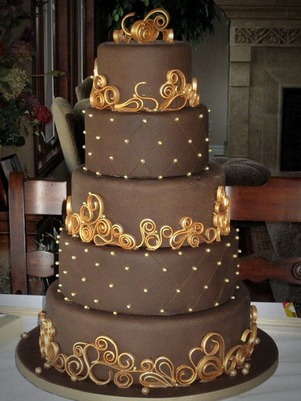 Chocolate Wedding Cakes Pictures
 13 Delicious Chocolate Wedding Cakes