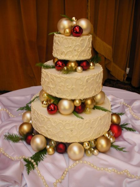 Christmas Wedding Cakes
 Winter Wedding Cakes Inspiration