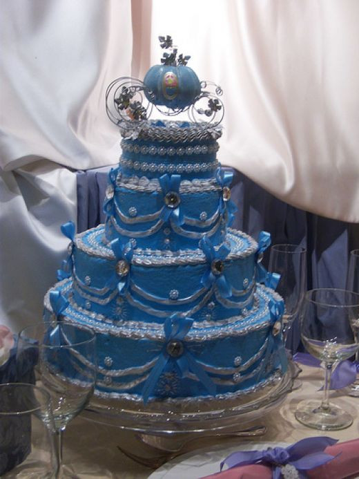 Cinderalla Wedding Cakes
 Tysha s blog Gorgeous four tier blue Cinderella Disney