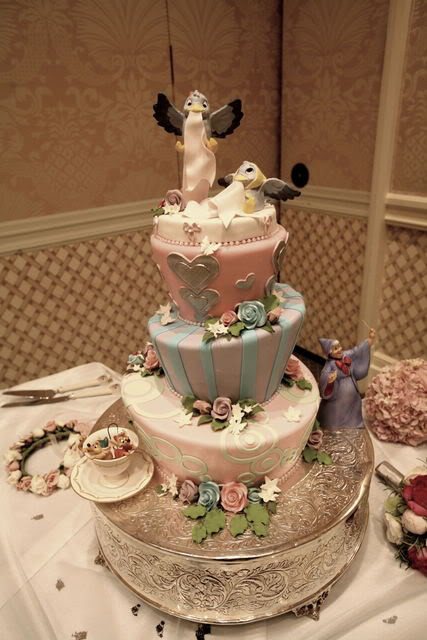 Cinderella Wedding Cakes
 Tysha s blog Gorgeous four tier blue Cinderella Disney