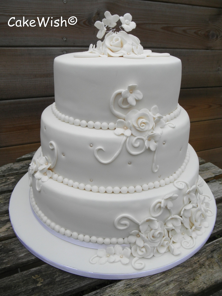 Classic White Wedding Cake Recipe
 White Classic Wedding Cake CakeCentral