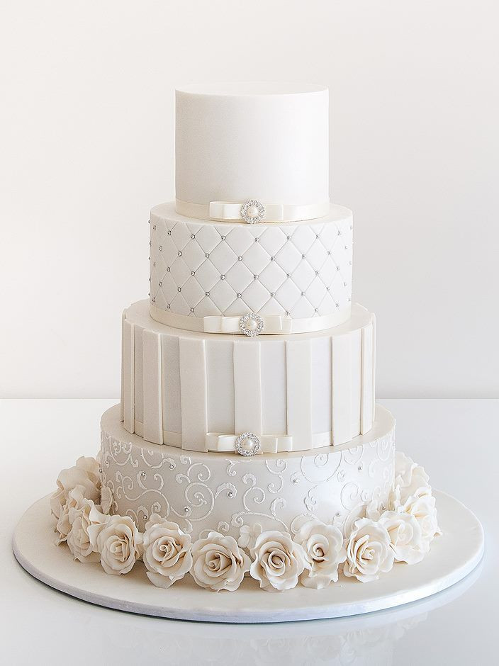 Classy Wedding Cakes
 30 Delicate White Wedding Cakes