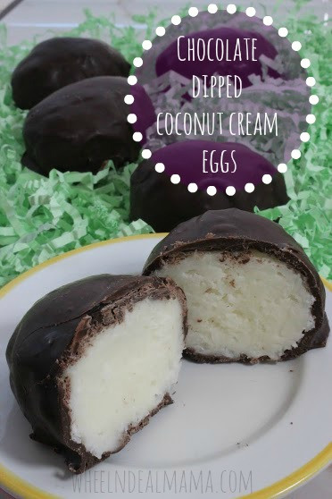 Coconut Cream Easter Egg Recipes
 Chocolate Dipped Coconut Cream Eggs Wheel N Deal Mama