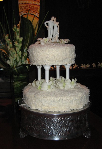 Coconut Wedding Cake
 Silver Cup Bakery