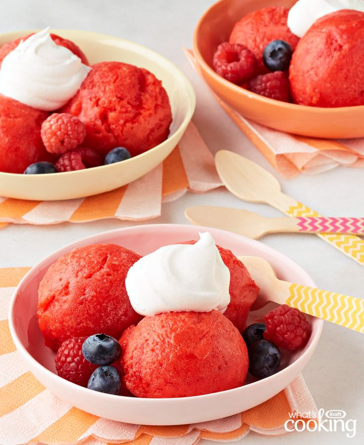 Cold Summer Desserts
 Berry Punch Sorbet recipe Summer Recipes