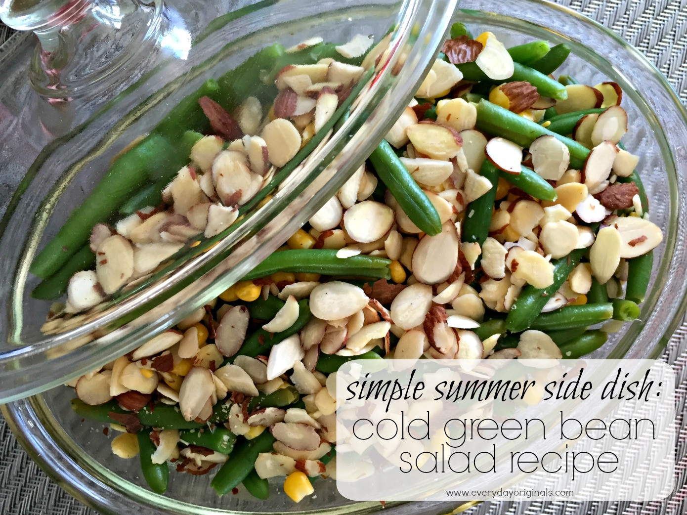Cold Summer Side Dishes
 cold green bean salad recipe
