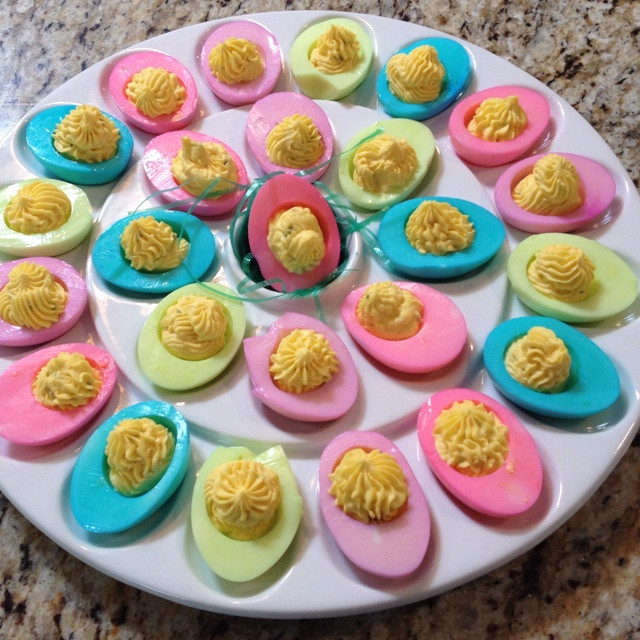 Colored Deviled Eggs For Easter
 Best 25 Easter deviled eggs ideas on Pinterest